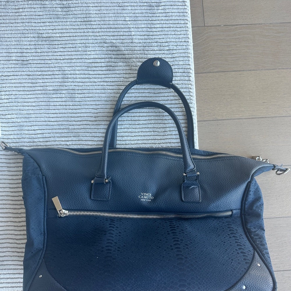 Vince Camuto Navy Blue Duffle Bag